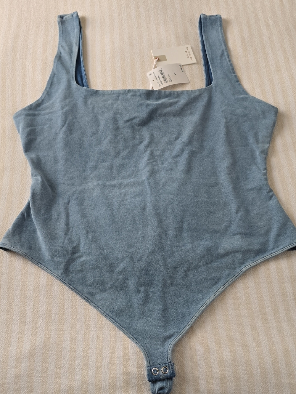 Good American Thong Bodysuit Size:4X Indigo